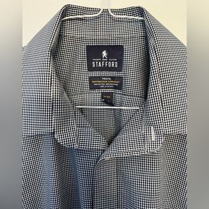 Stafford Blue Plaid Dress Shirt